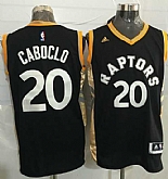 Toronto Raptors #20 Bruno Caboclo Black Gold Stitched NBA Jersey,baseball caps,new era cap wholesale,wholesale hats